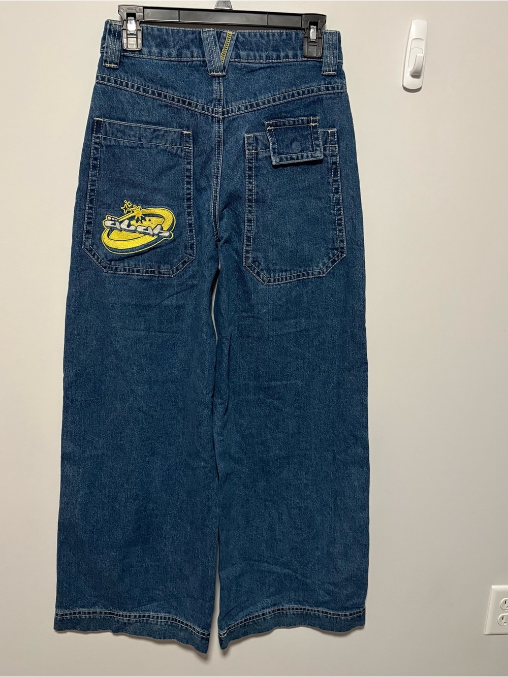 A.Lab Analog Blue Rave Baggy Jeans‎ Women Blue Loose Streetwear Skater Y2K